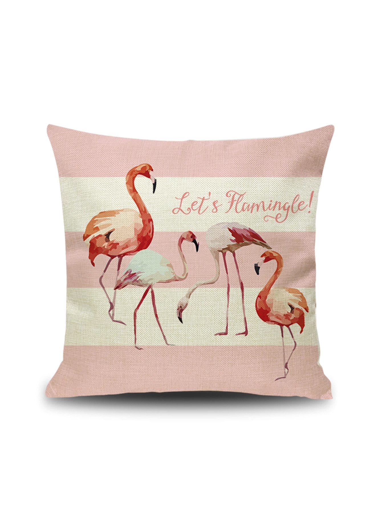 Flamingo Print Cushion Cover