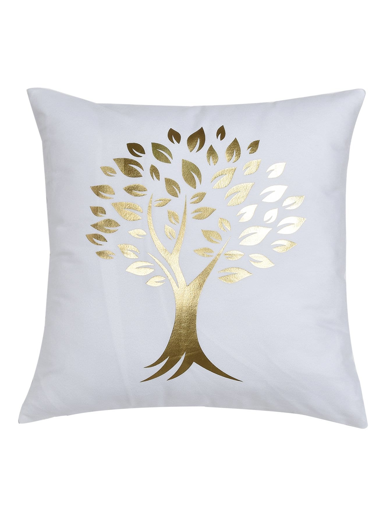 Metallic Tree Cushion Cover