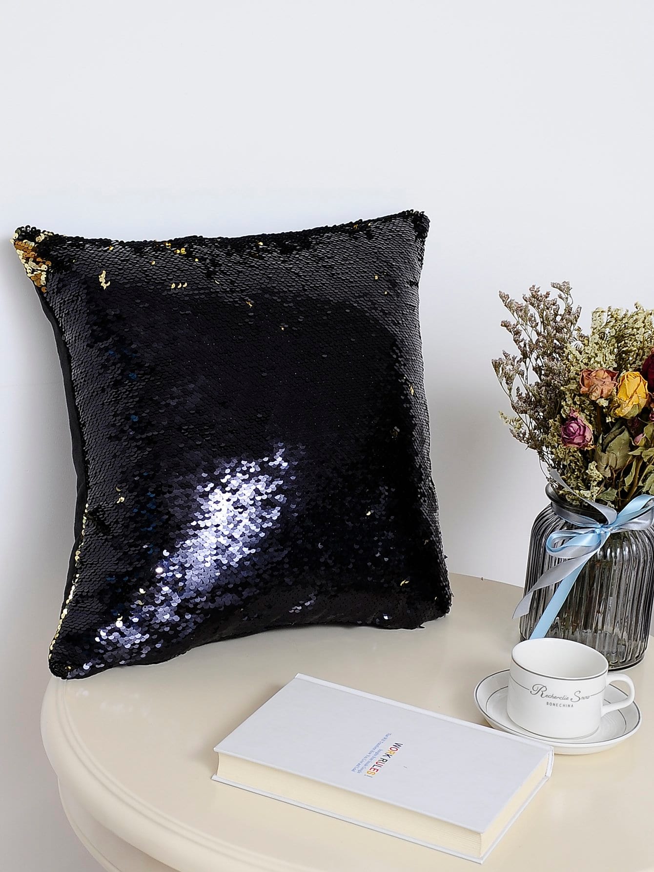 Sequin Design Cushion Cover