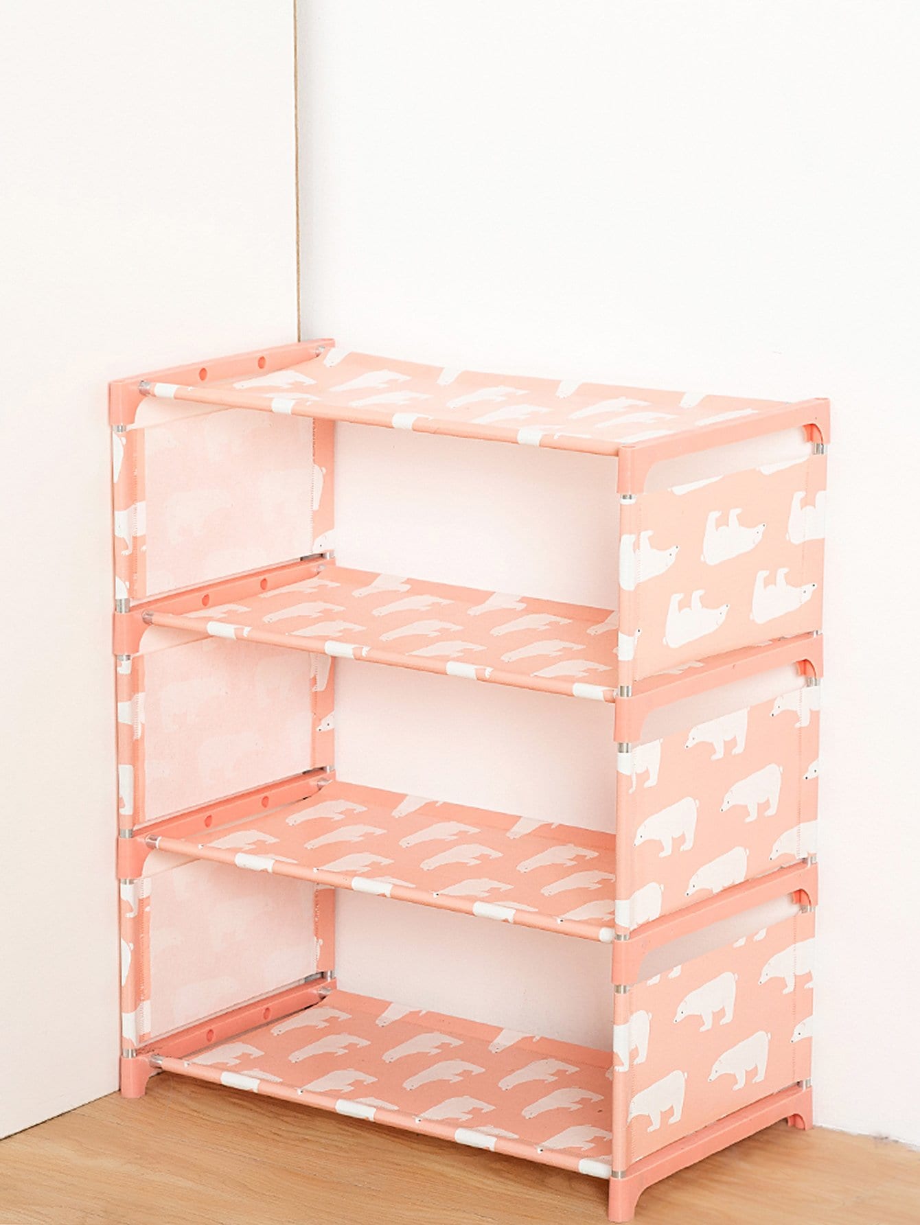 Bear Print Shoes Rack