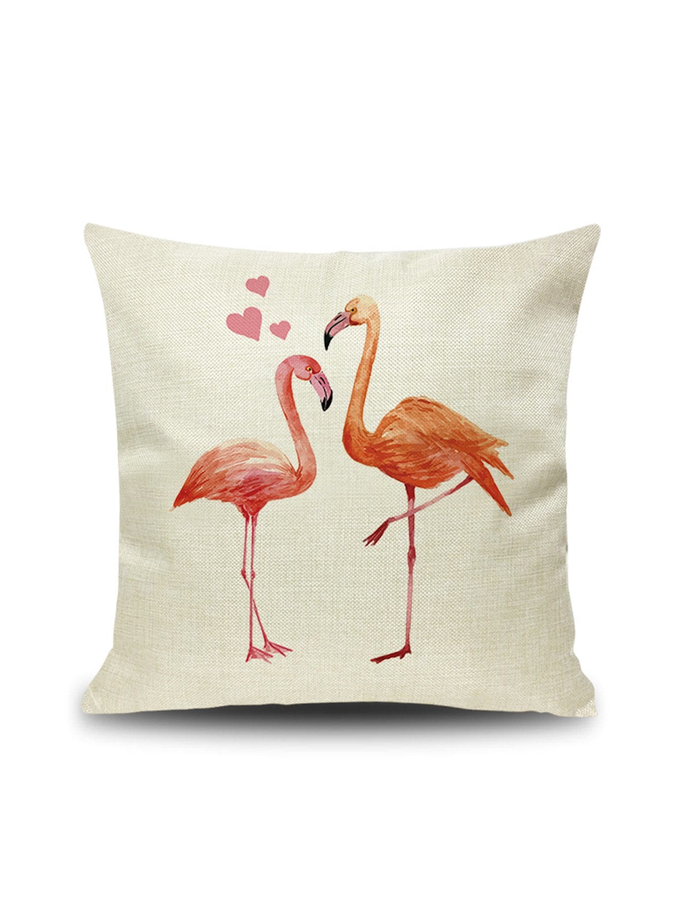 Flamingo Print Cushion Cover