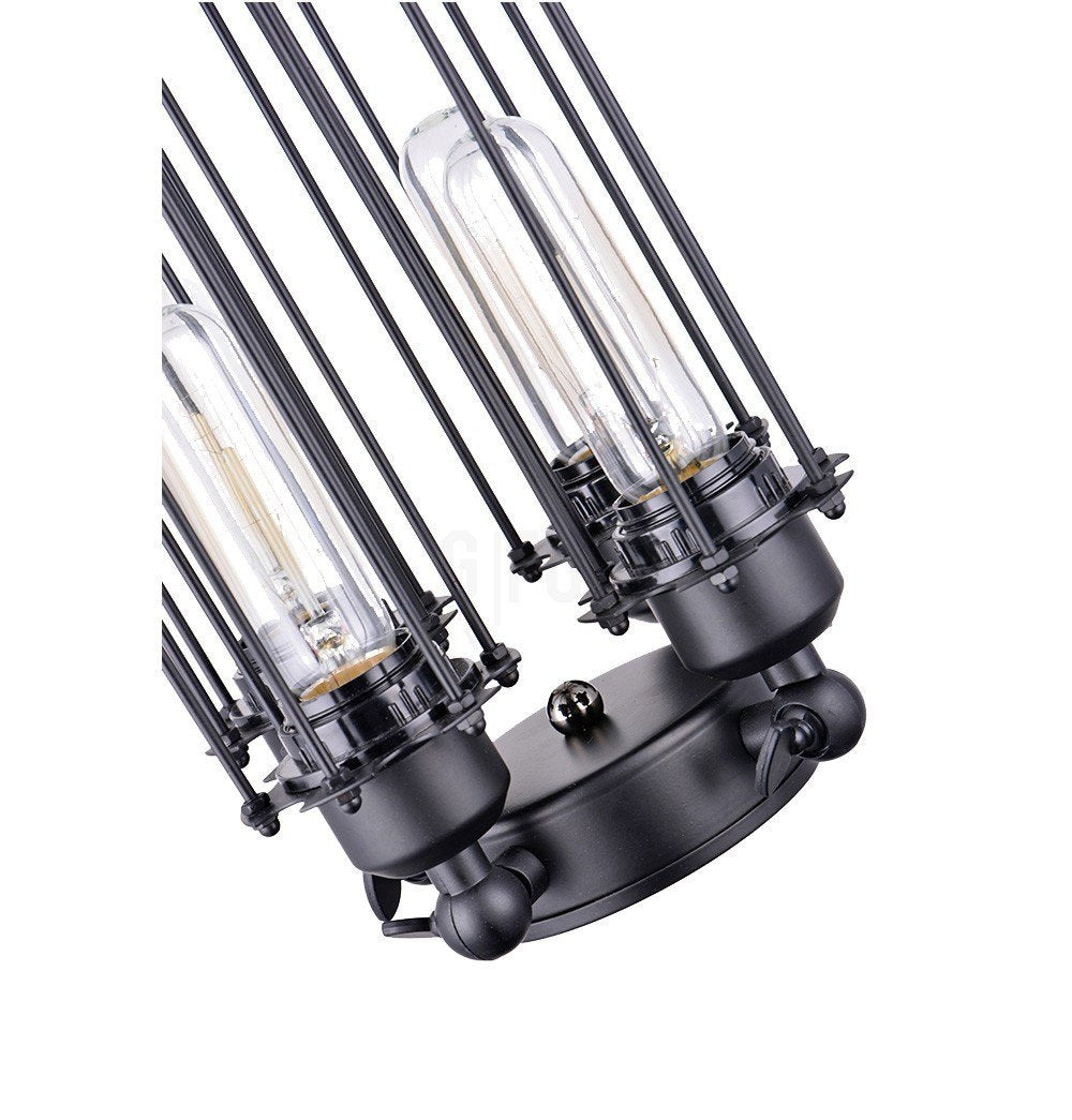 Vintage Industrial Edison Pendant Lamp - 4 Sockets