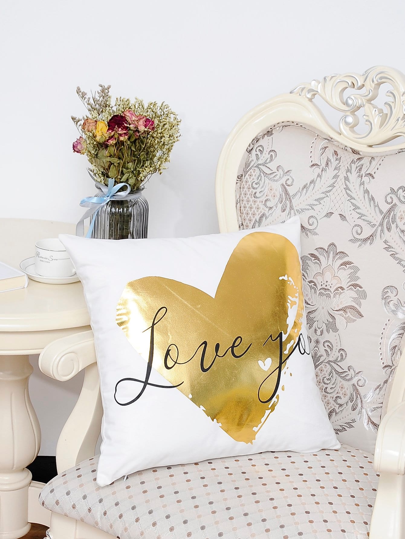 Heart & Letter Cushion Cover