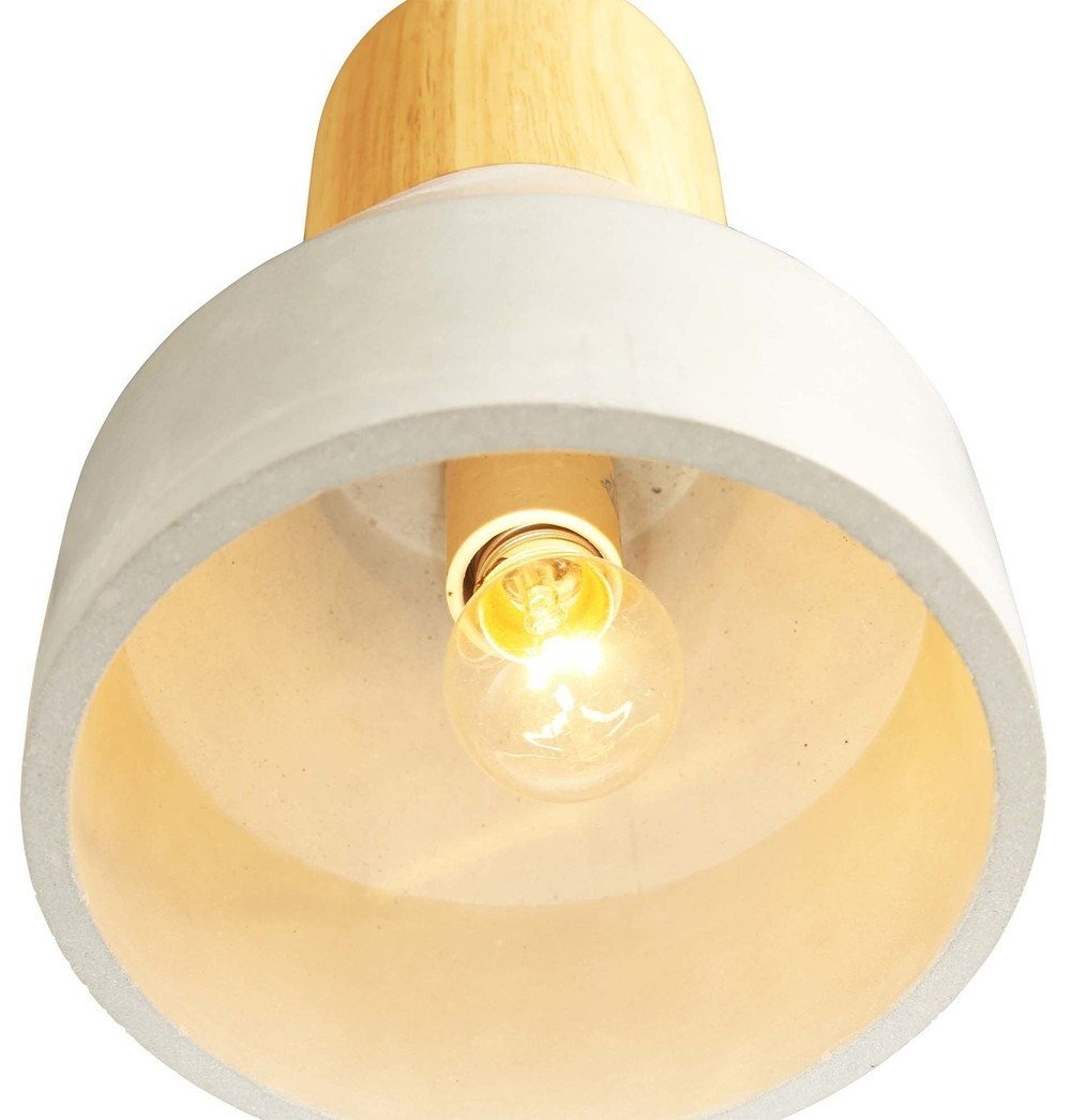 Concrete Pendant Lamp - With Wood Part