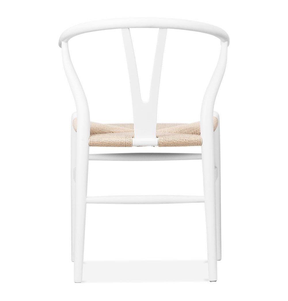 Wishbone Chair CH24 Y Chair - White & Natural Paper Cord - Reproduction