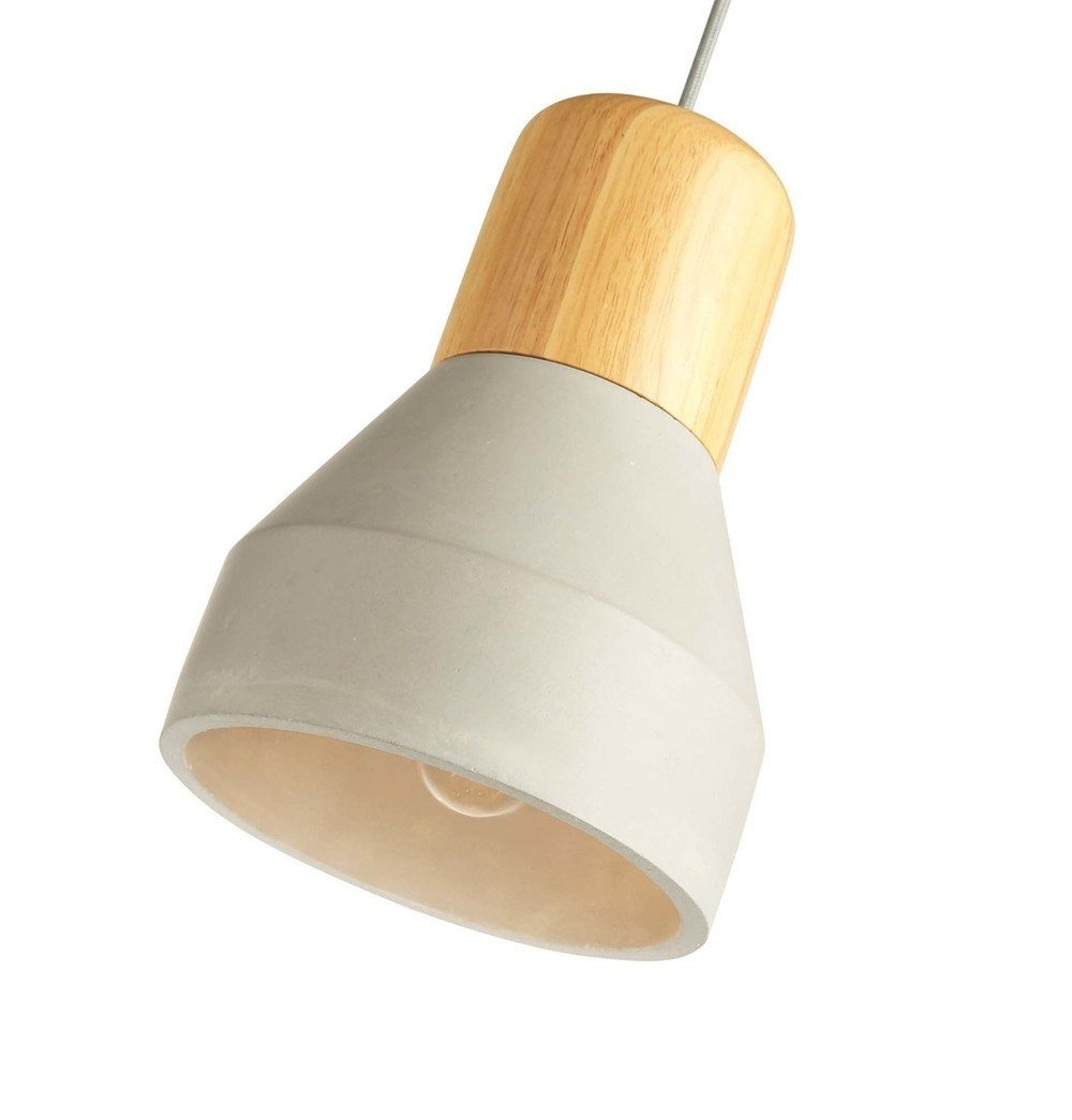 Concrete Pendant Lamp - With Wood Part