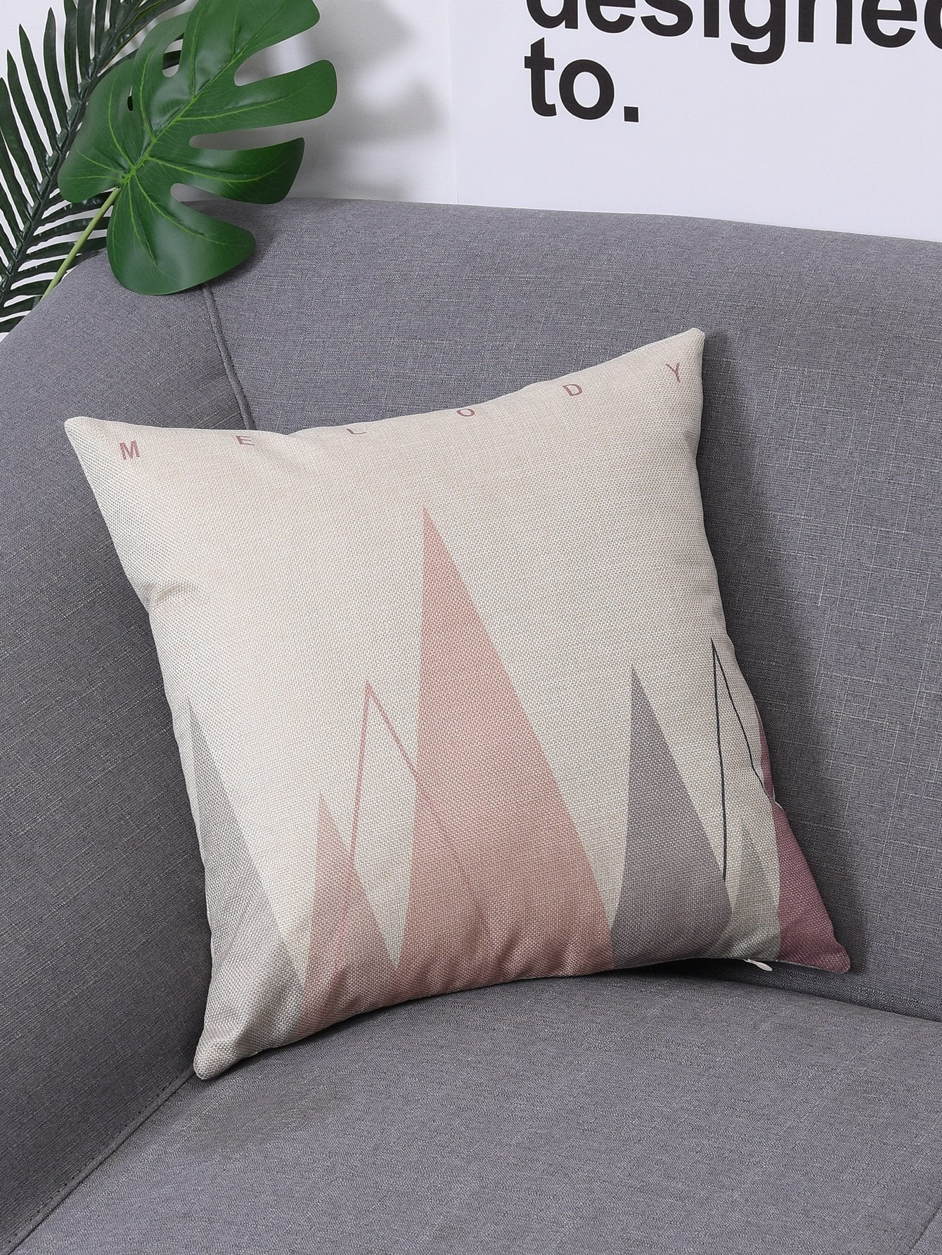 Mountain Print Cushion Cover 1PC