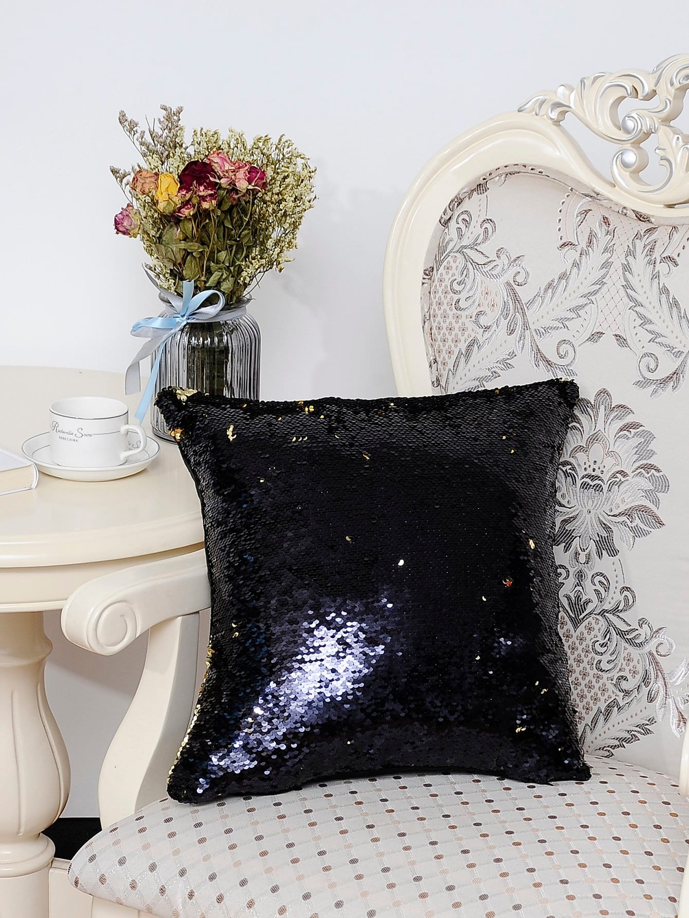 Sequin Design Cushion Cover