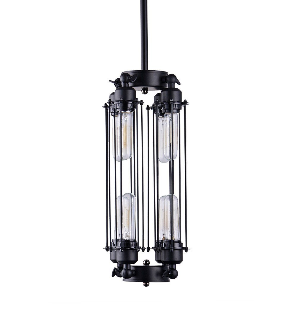 Vintage Industrial Edison Pendant Lamp - 4 Sockets