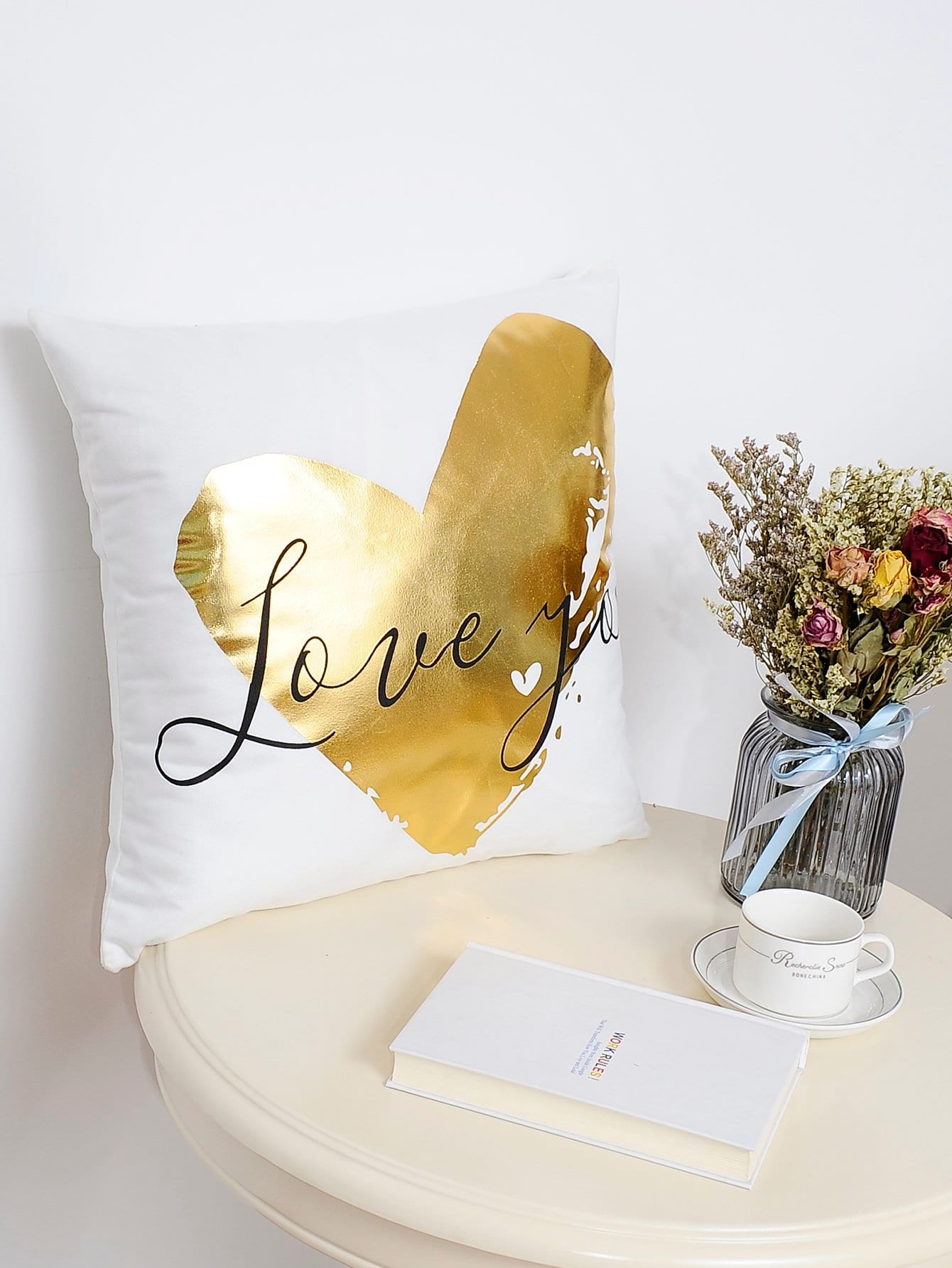 Heart & Letter Cushion Cover